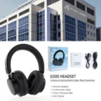 ATTACK SHARK G500 Ultra-Light Dual-Mode Gaming Headset - Black - Image 9