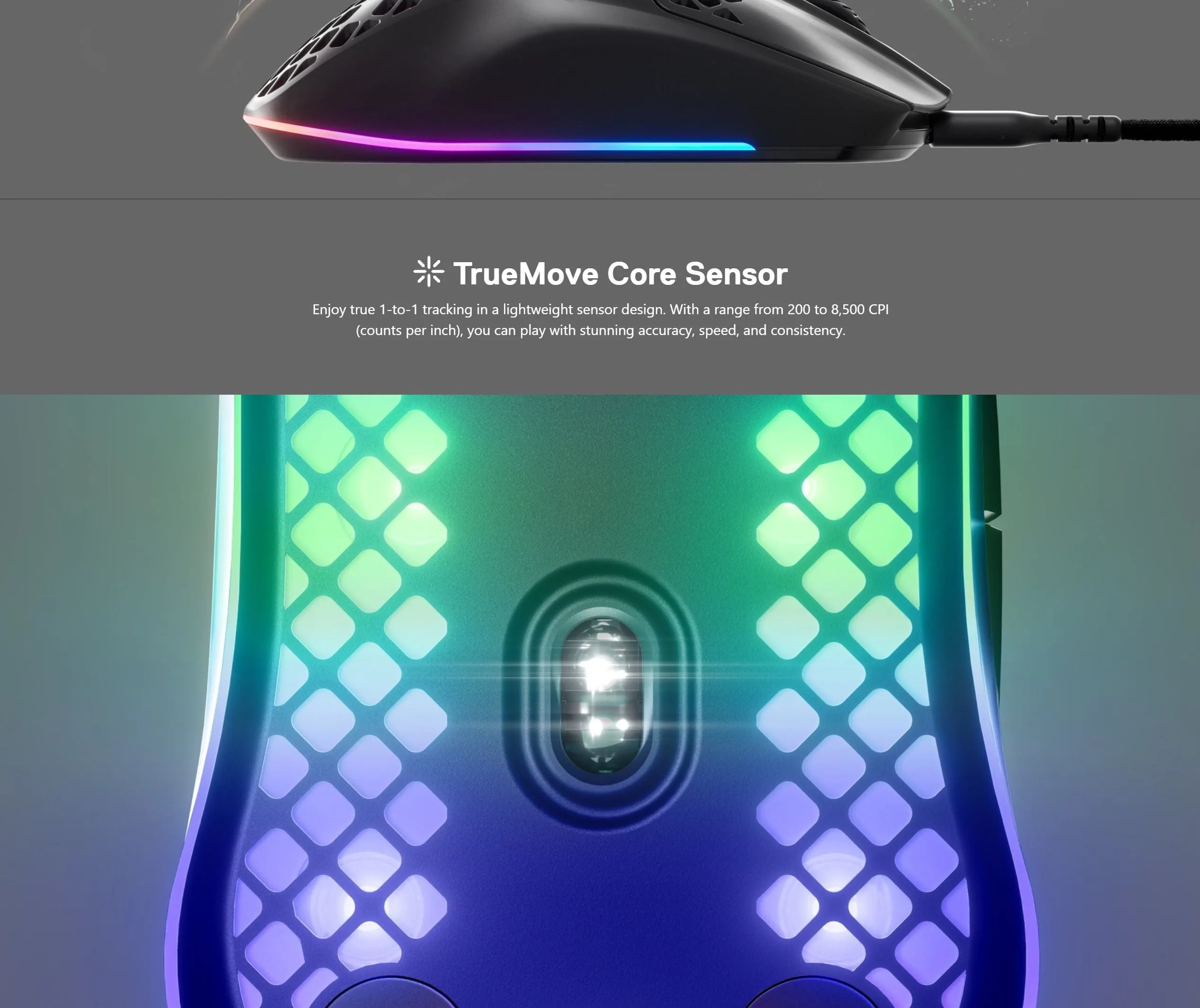 SteelSeries Aerox 3 Wired Optical Gaming Mouse with Ultra-lightweight Design - spec 3 - MegaComputer.pk