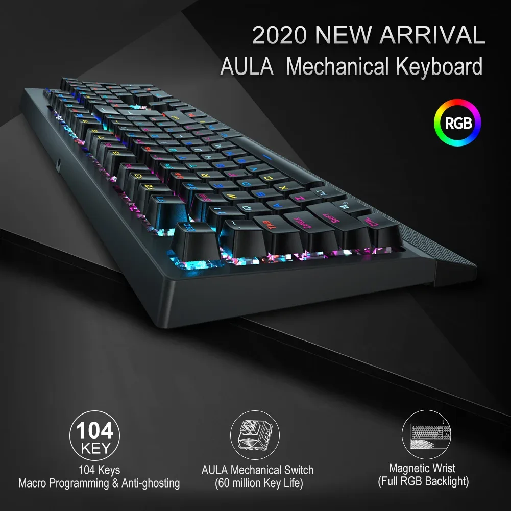 AULA S2018 Mechanical Wired Keyboard