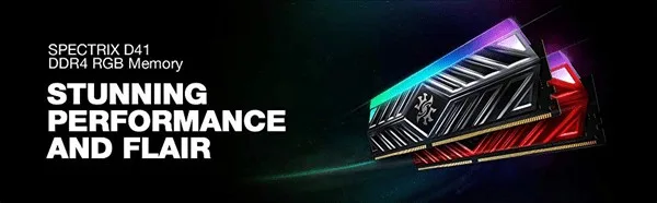 ADATA XPG Spectrix D41 RGB 8GB 3000MHz PC4-24000 DDR4 Desktop U-DIMM Memory Black AX4U300038G16-ST41
