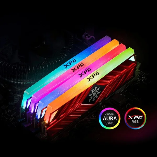 ADATA XPG Spectrix D41 RGB 8GB 3000MHz PC4-24000 DDR4 Desktop U-DIMM Memory Black AX4U300038G16-ST41
