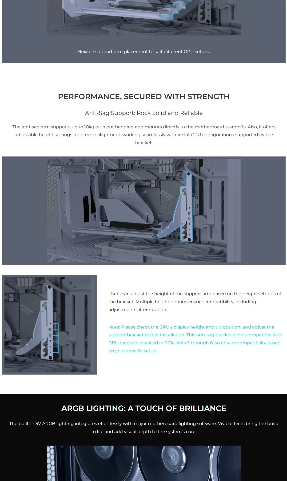 Lian Li 4-slot Vertical GPU Kit v3 with ARGB PCIe 5.0 Riser Black - spec 4 - MegaComputer.pk