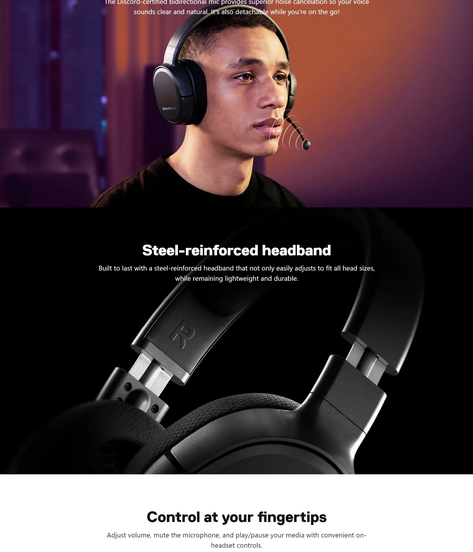 SteelSeries Arctis 1 Wireless Gaming Headset - spec 3 - MegaComputer.pk