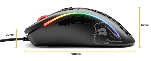 Glorious Model D (Matte White) Extreme Lightweight Ergonomic Gaming Mouse 68G