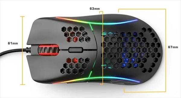 Glorious Model D (Matte White) Extreme Lightweight Ergonomic Gaming Mouse 68G