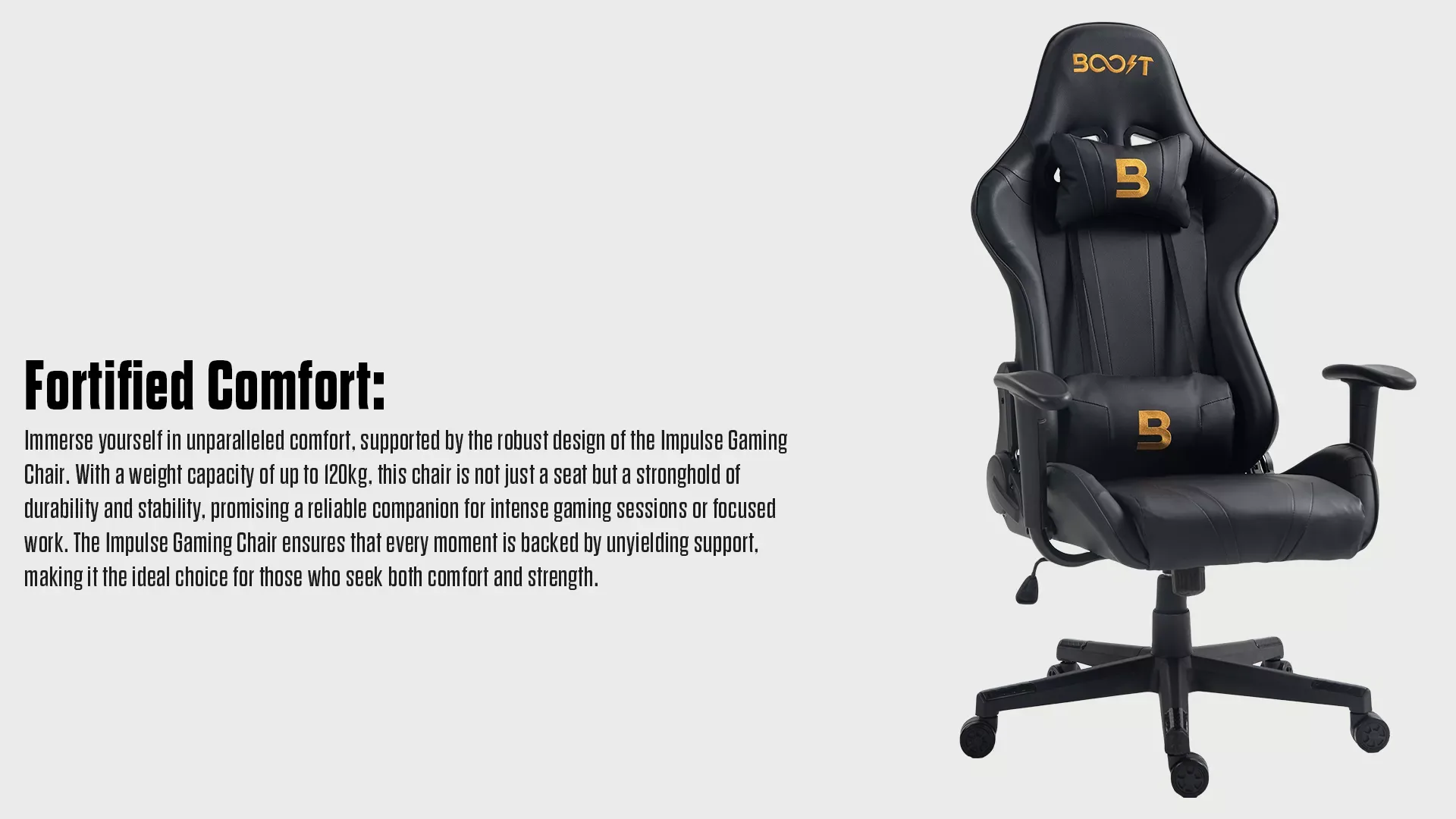 Boost Impulse Gaming Chair Black/White