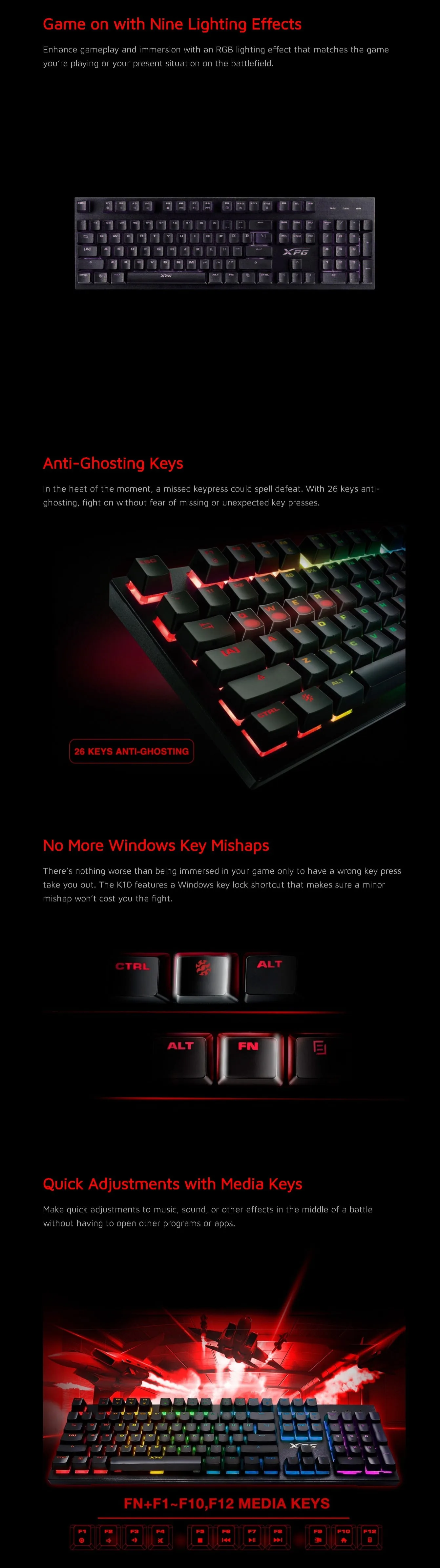 XPG INFAREX K10 RGB Mechanical Gaming Keyboard