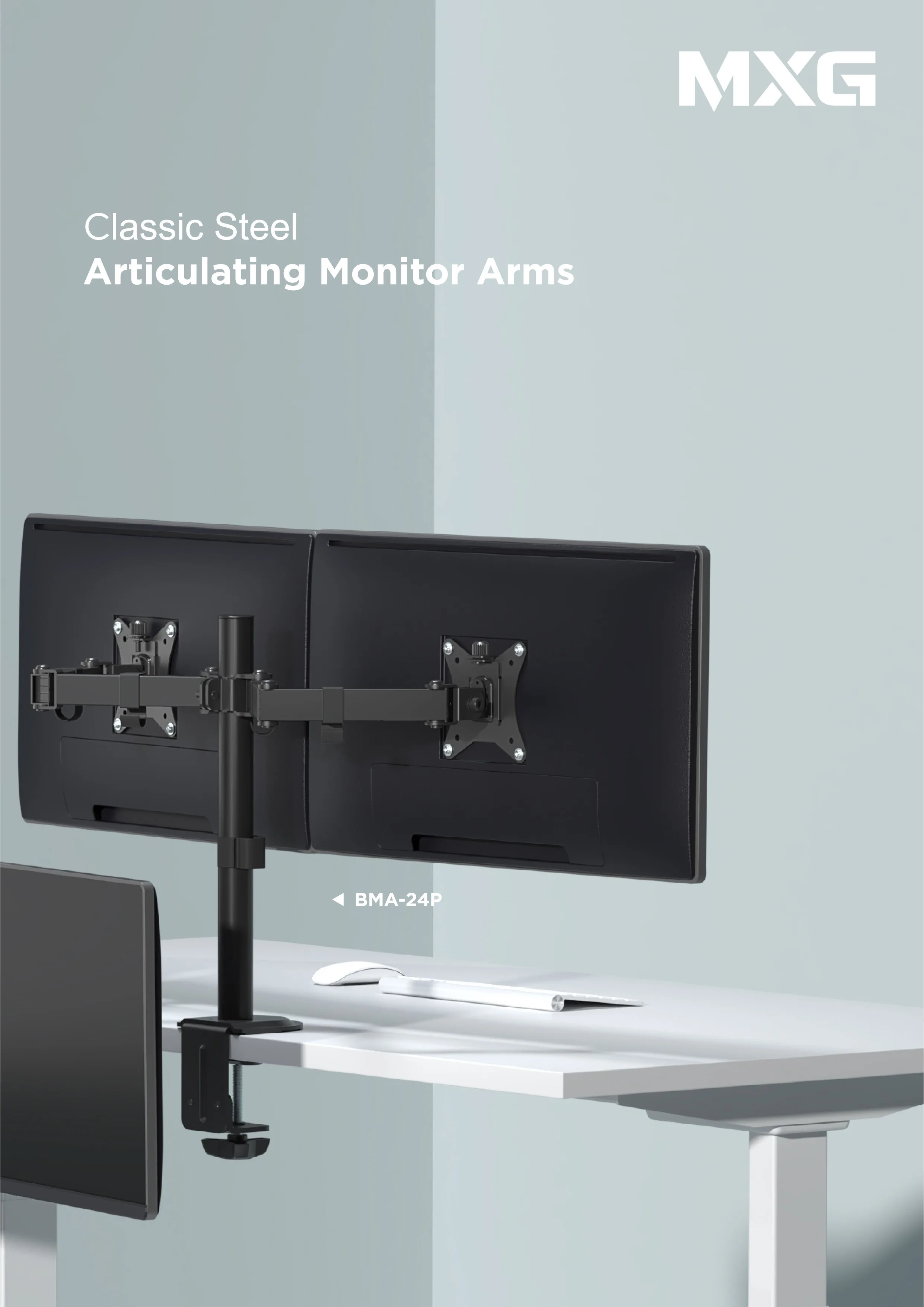 BenQ PD3200U Designer Monitor 32 inch, 4K UHD, sRGB, 60Hz (Used) MXG BMA-12P Single Monitor Steel Articulating Monitor M