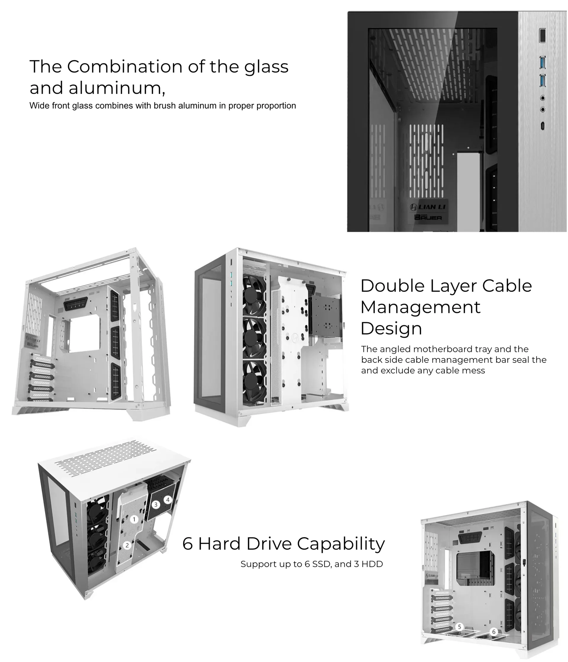 LIAN LI PC-O11-Dynamic ATX Mid Tower Gaming Computer Case - White