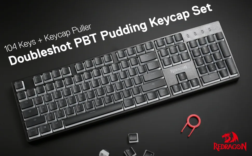 Redragon Scarab A130 Pudding Keycaps – Black