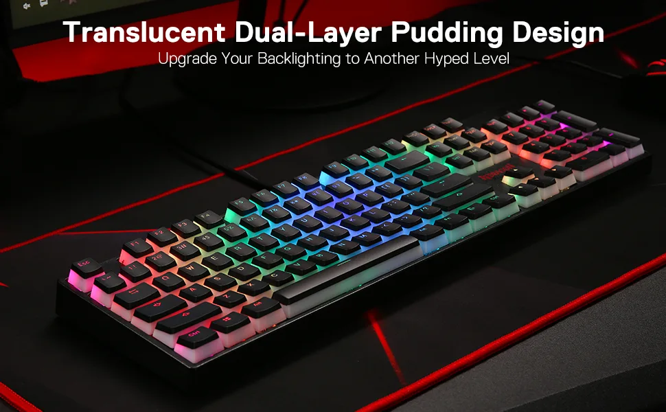 Redragon Scarab A130 Pudding Keycaps – Black