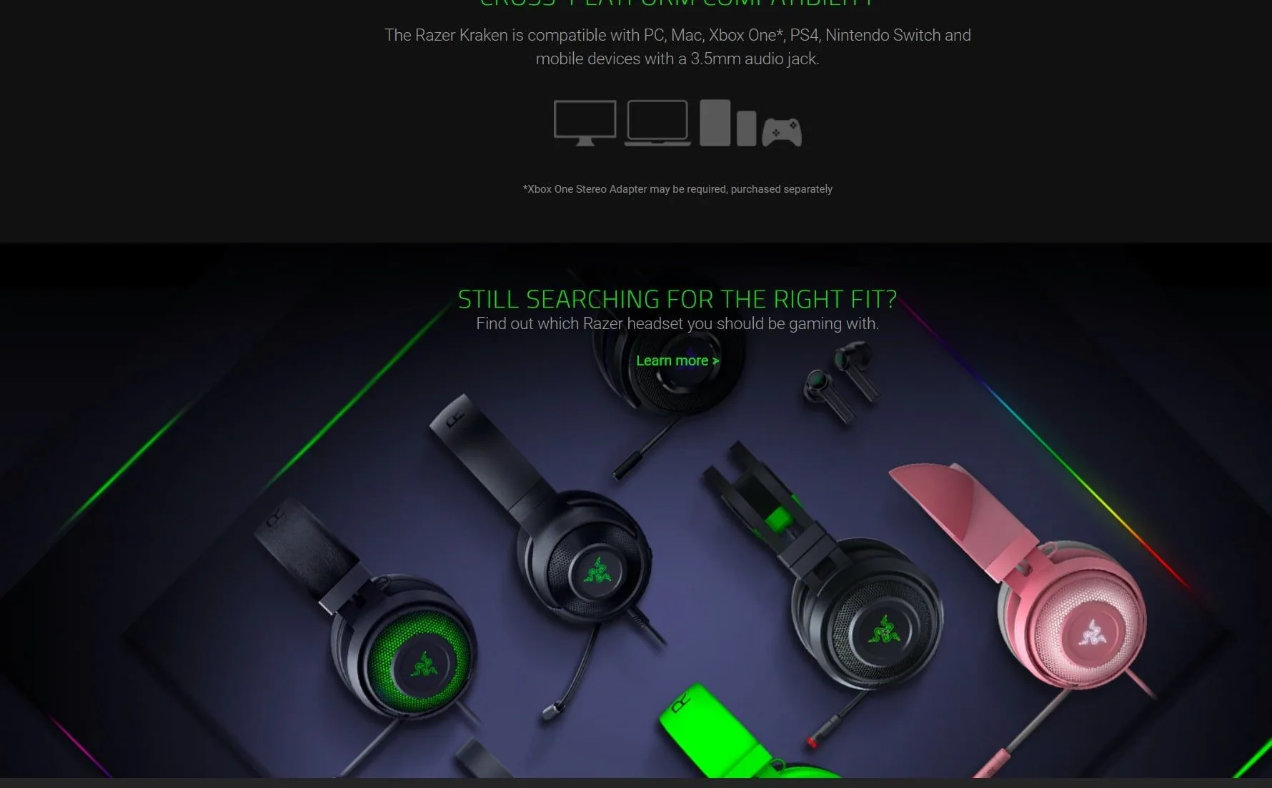 Razer Kraken - Multi-Platform Wired Gaming Headset - Black