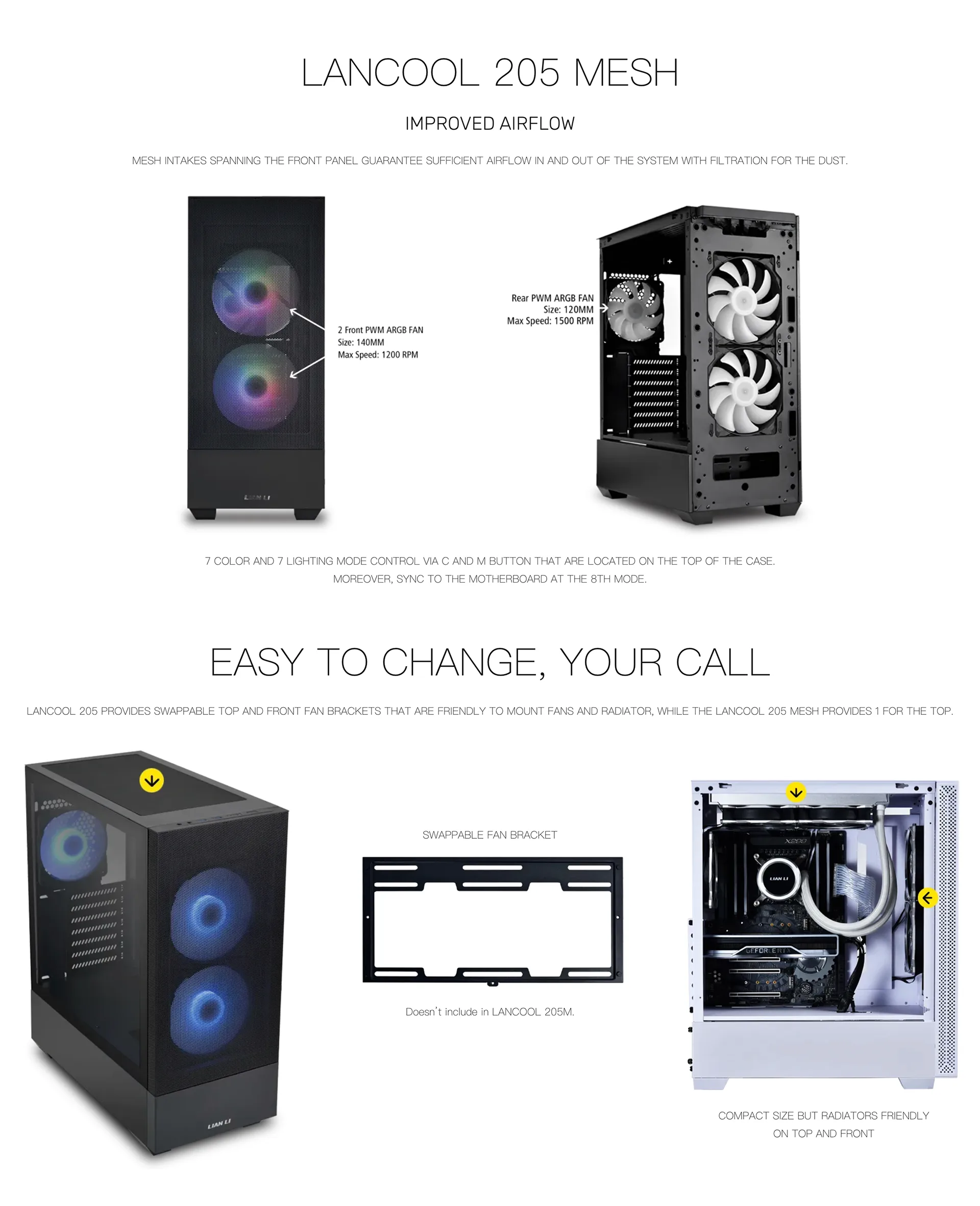 Lian Li LANCOOL 205 Case - Black