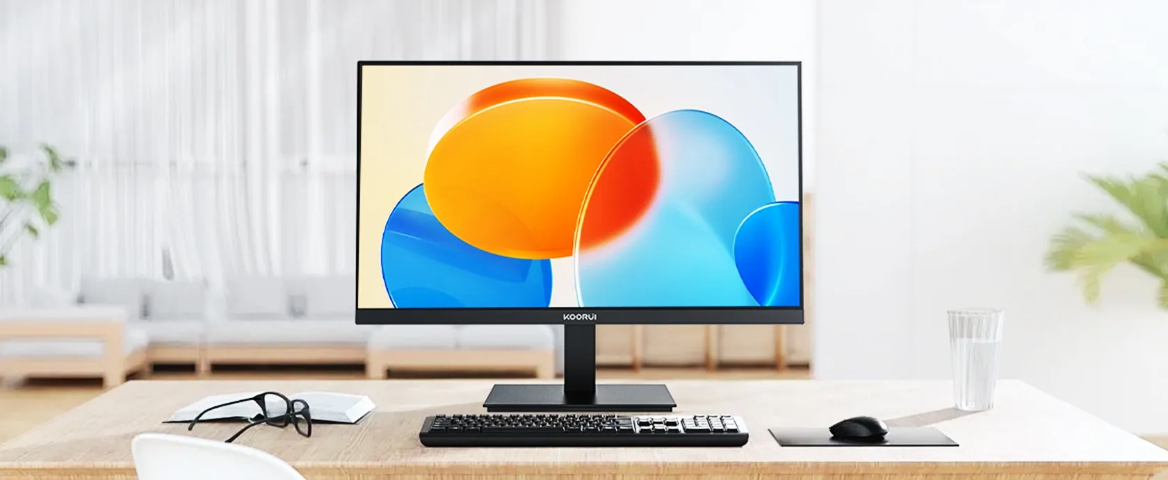 KOORUI E2411K 24" 144Hz Office Monitor, FHD 1080P, IPS Display, Free-sync Compatible, 99% SRGB Color Gamut VESA 100 * 10