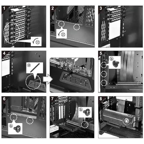Lian Li O11DDXL -1 Vertical PCIe 4.0 GPU Bracket Kit - Black