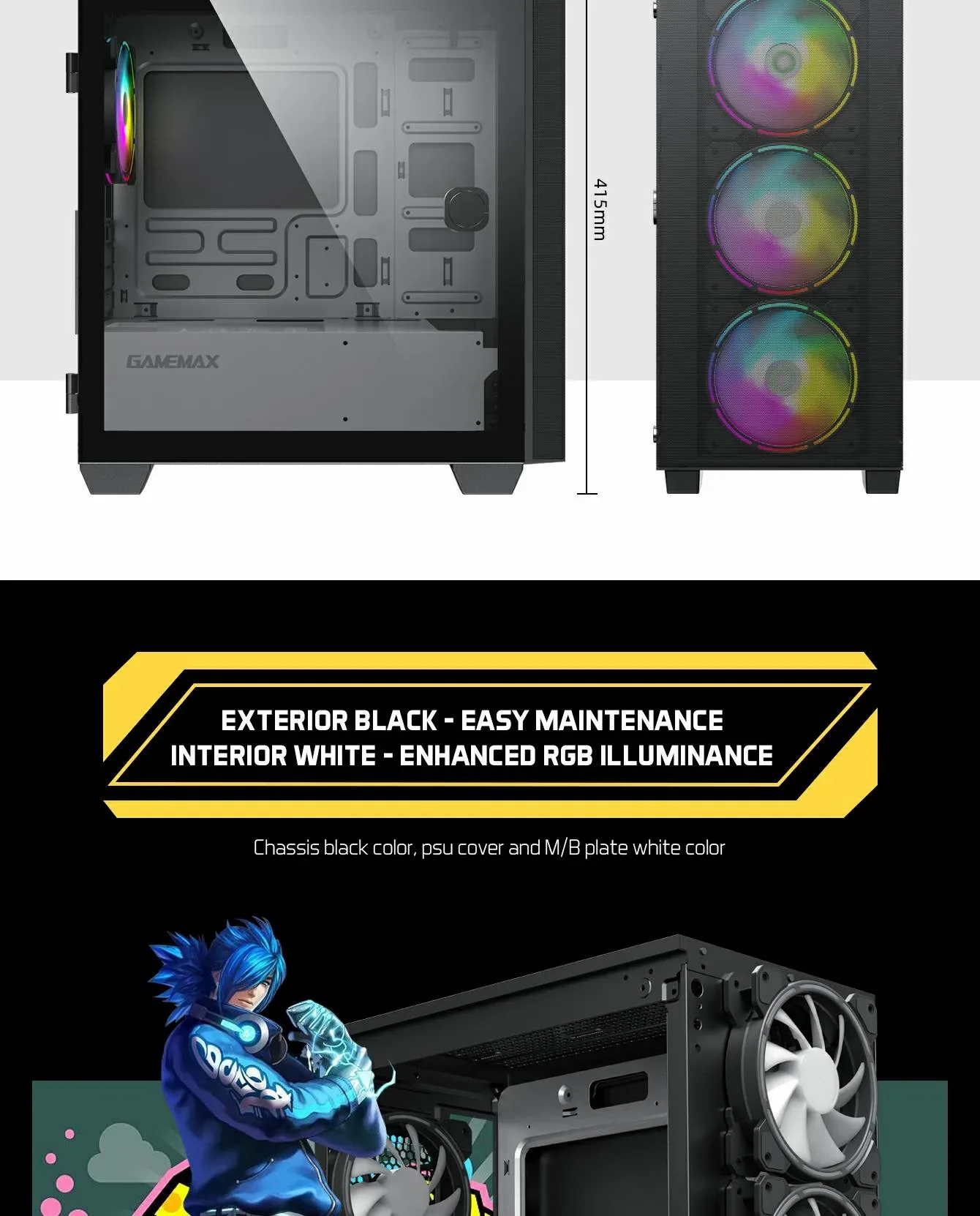 GameMax Aero Mini Mesh Micro-ATX Gaming Case