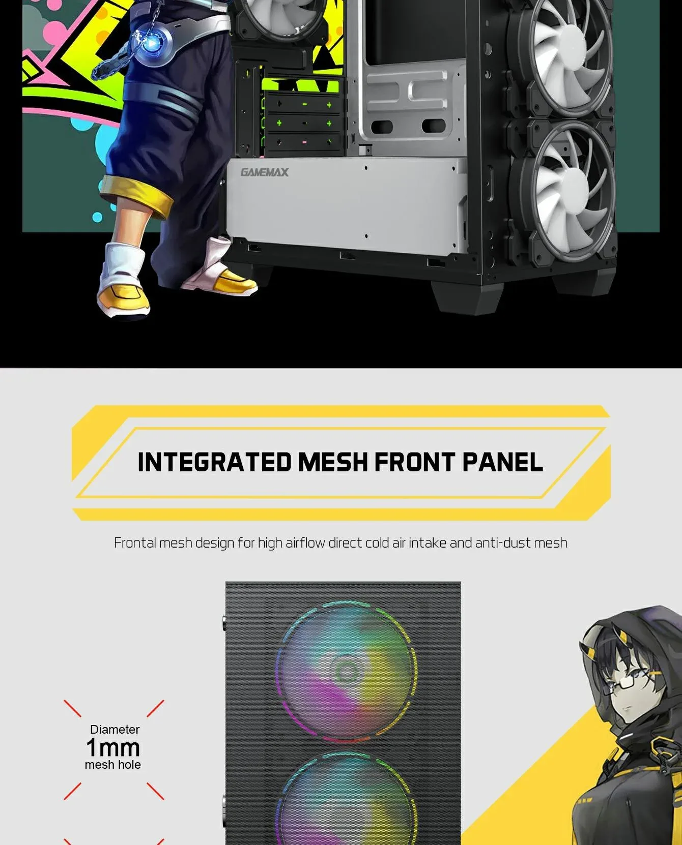 GameMax Aero Mini Mesh Micro-ATX Gaming Case