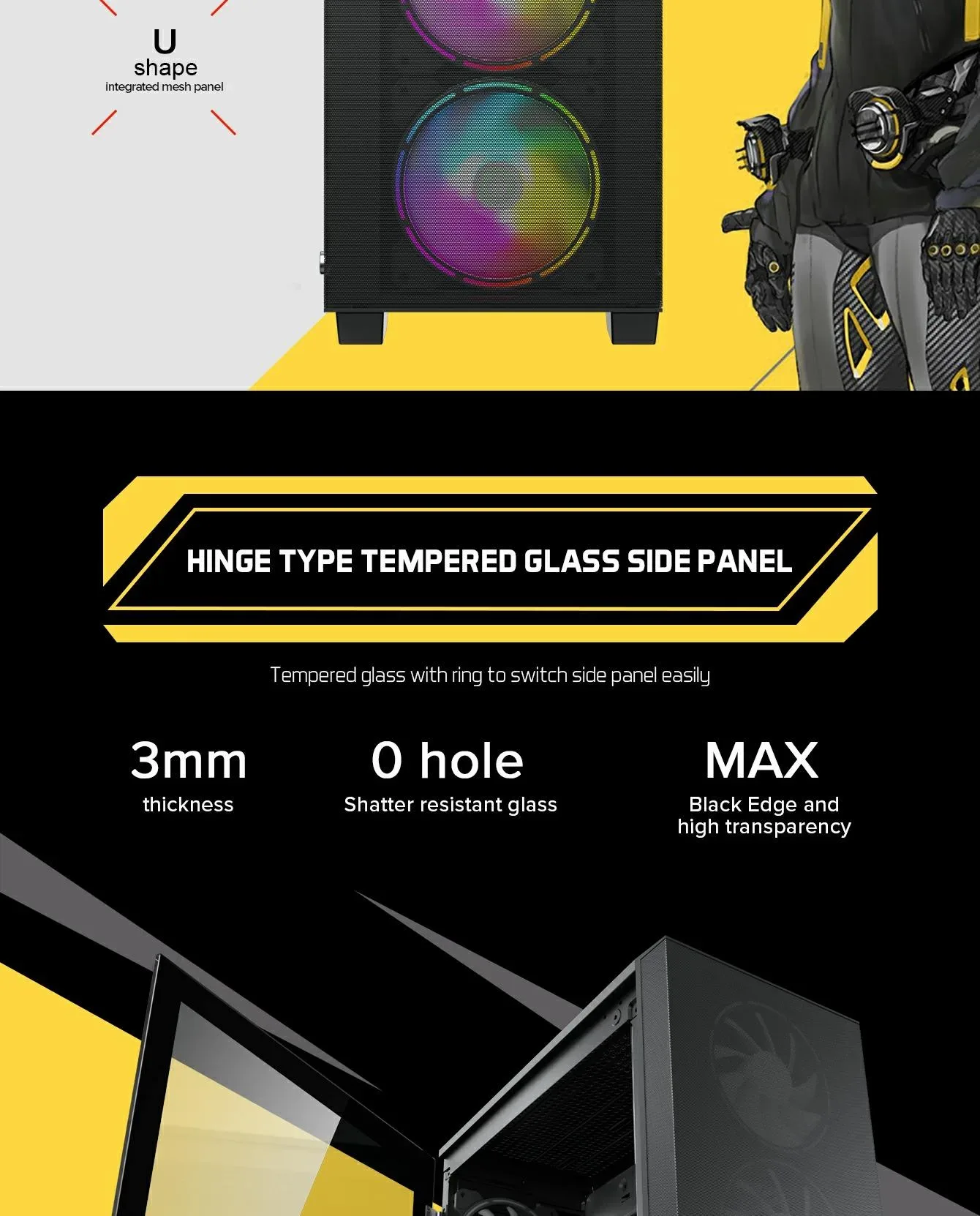 GameMax Aero Mini Mesh Micro-ATX Gaming Case