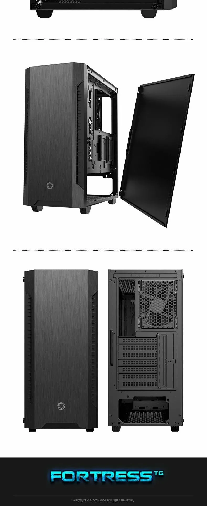 GameMax Fortress TG E-ATX Gaming Case