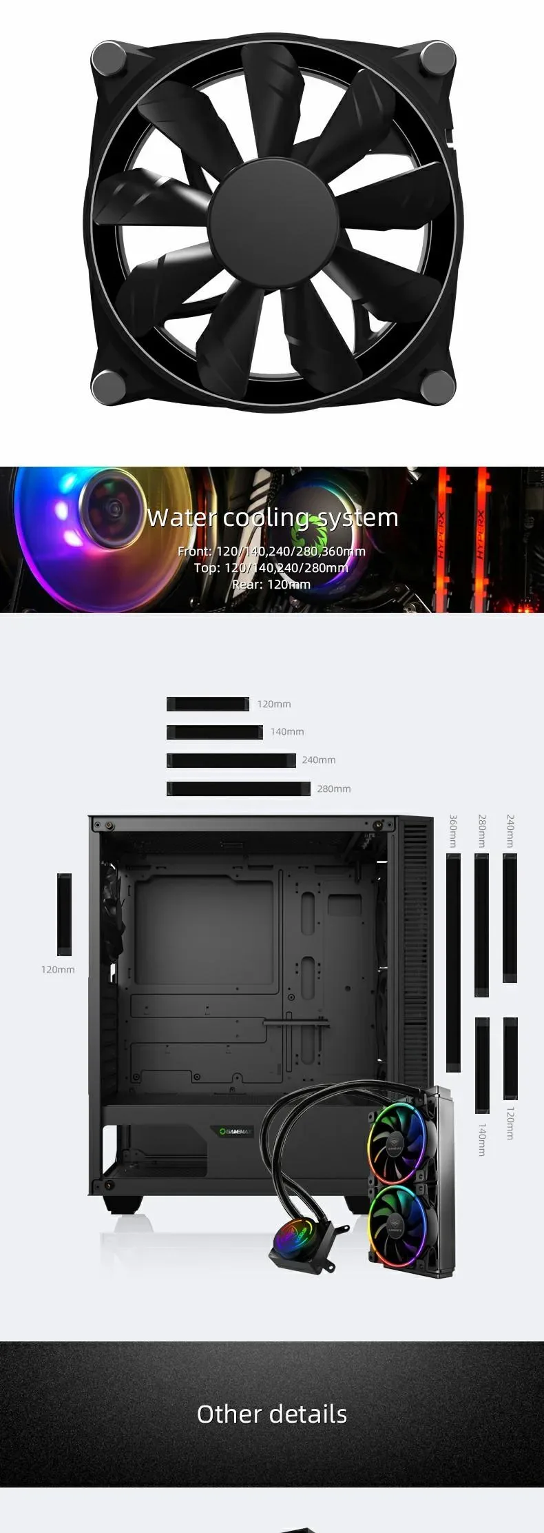 GameMax Draco XD With Dual RING ARGB Fan Mid Tower Gaming Case