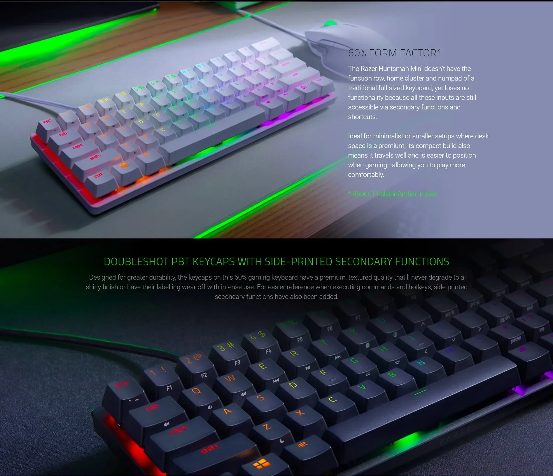 Razer Huntsman Mini - 60% Optical Gaming Keyboard (Linear Red Switch)