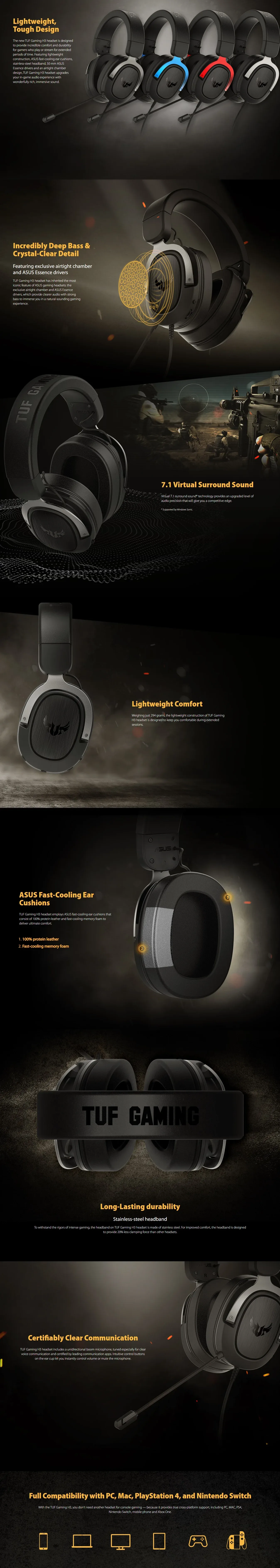ASUS TUF Gaming H3 Gaming Headset