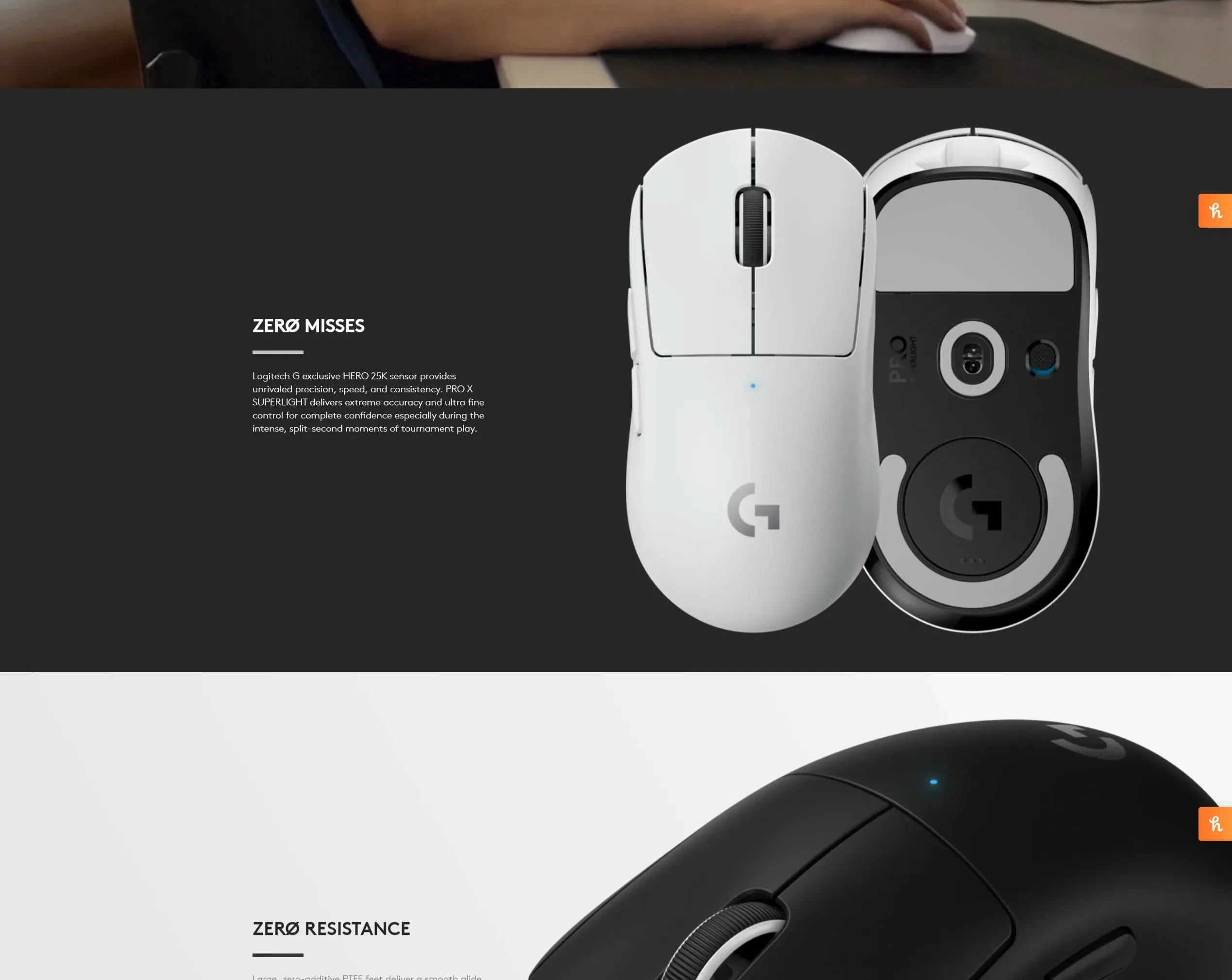 Logitech G PRO X Superlight Wireless Gaming Mouse – White - spec 4 - MegaComputer.pk
