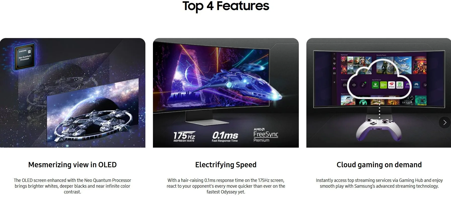 Samsung Odyssey G8 34" LS34BG850 OLED 3440x1440 Resolution 0.1ms 175Hz Smart Gaming Monitor