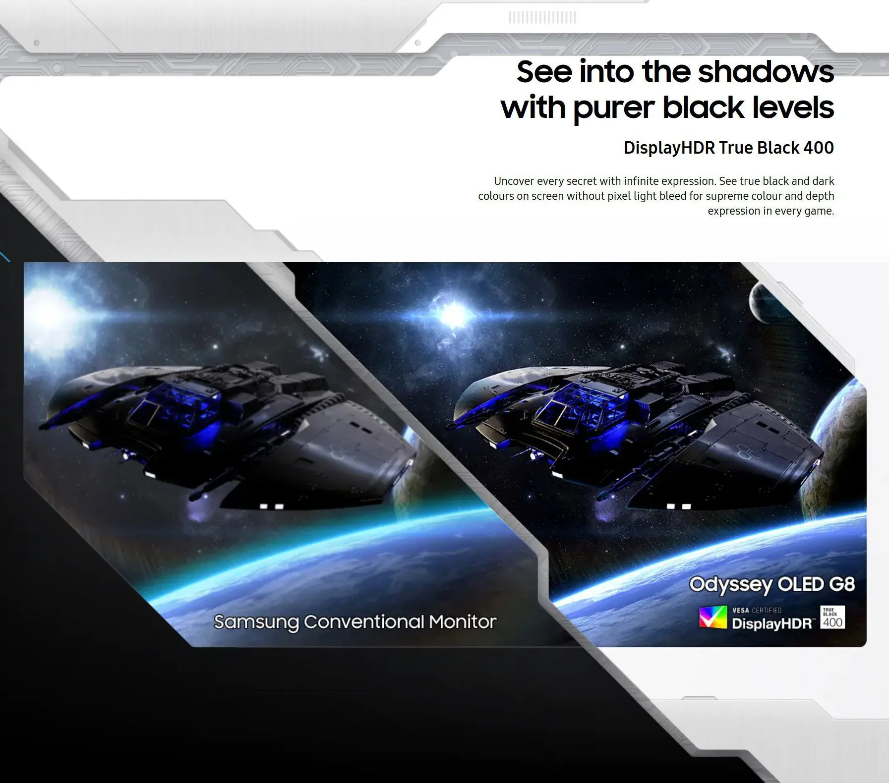 Samsung Odyssey G8 34" LS34BG850 OLED 3440x1440 Resolution 0.1ms 175Hz Smart Gaming Monitor