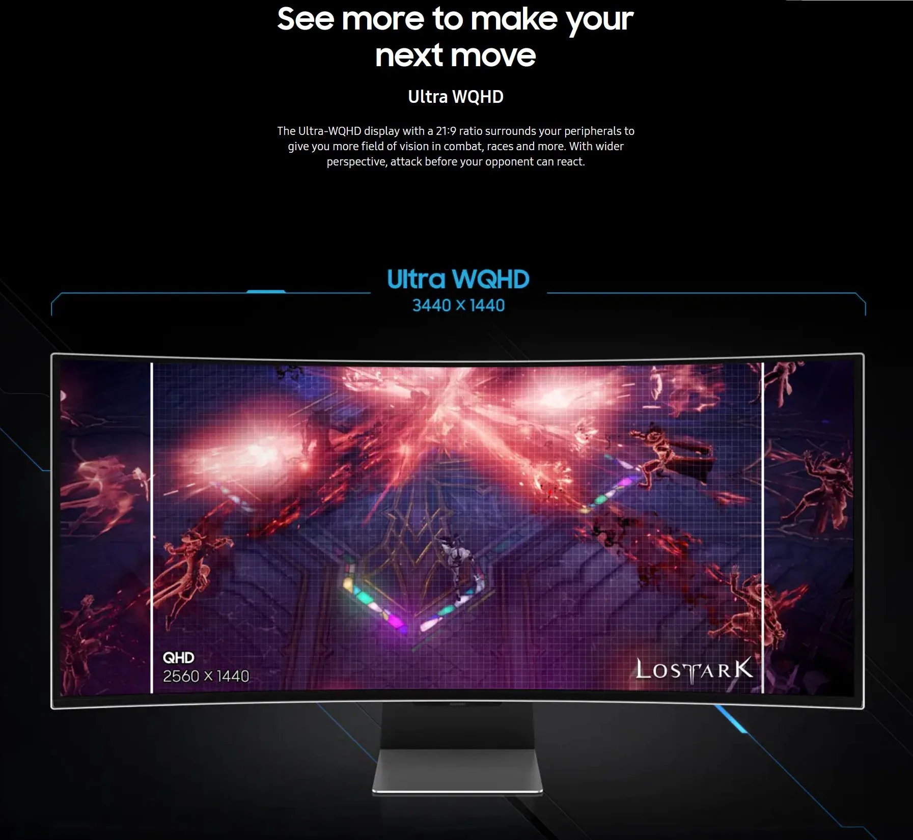 Samsung Odyssey G8 34" LS34BG850 OLED 3440x1440 Resolution 0.1ms 175Hz Smart Gaming Monitor