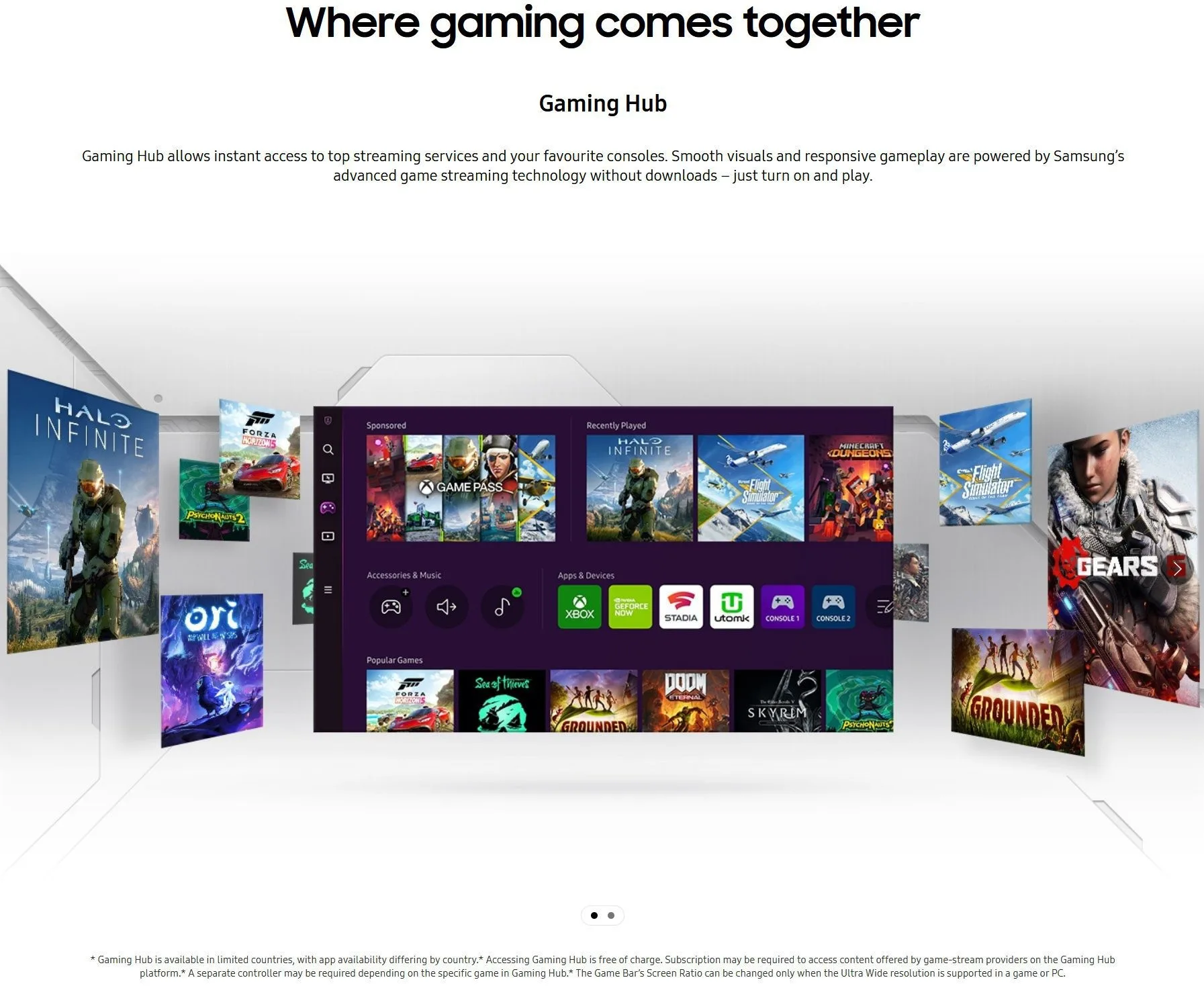 Samsung Odyssey G8 34" LS34BG850 OLED 3440x1440 Resolution 0.1ms 175Hz Smart Gaming Monitor