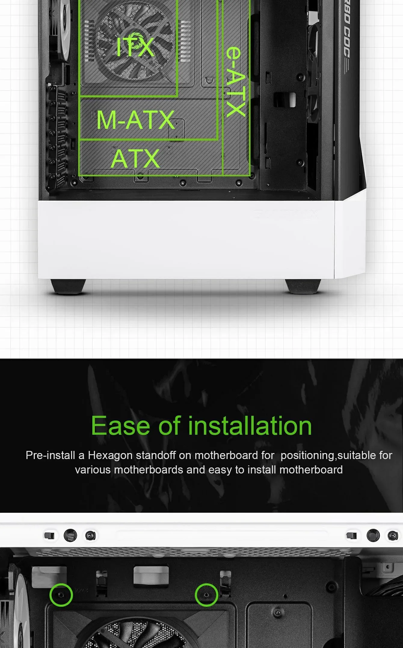 GameMax Conctac COC Mid Tower Gaming Case - Black