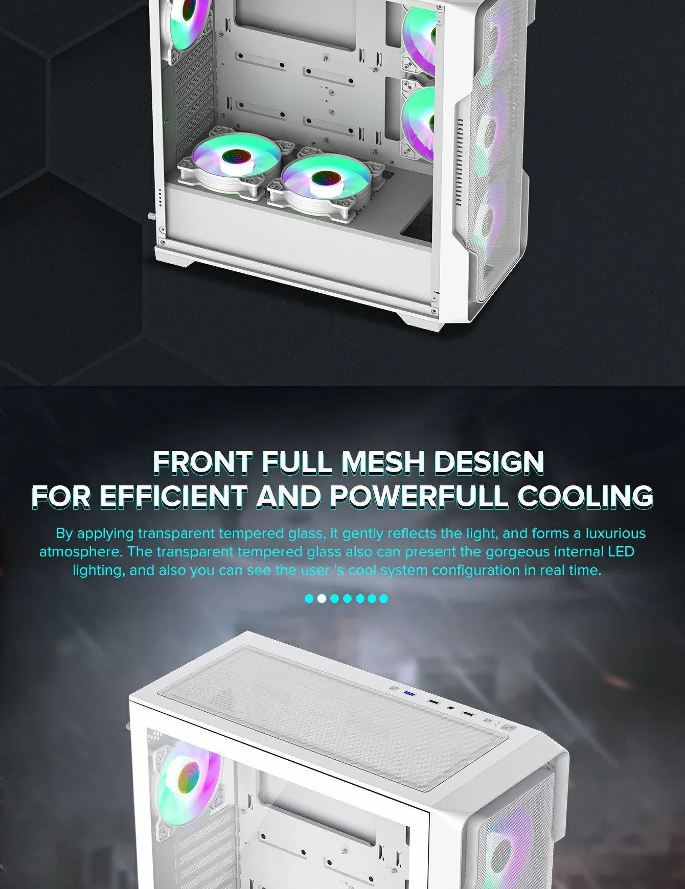 GameMax Siege E-ATX Mid-Tower Gaming Case White