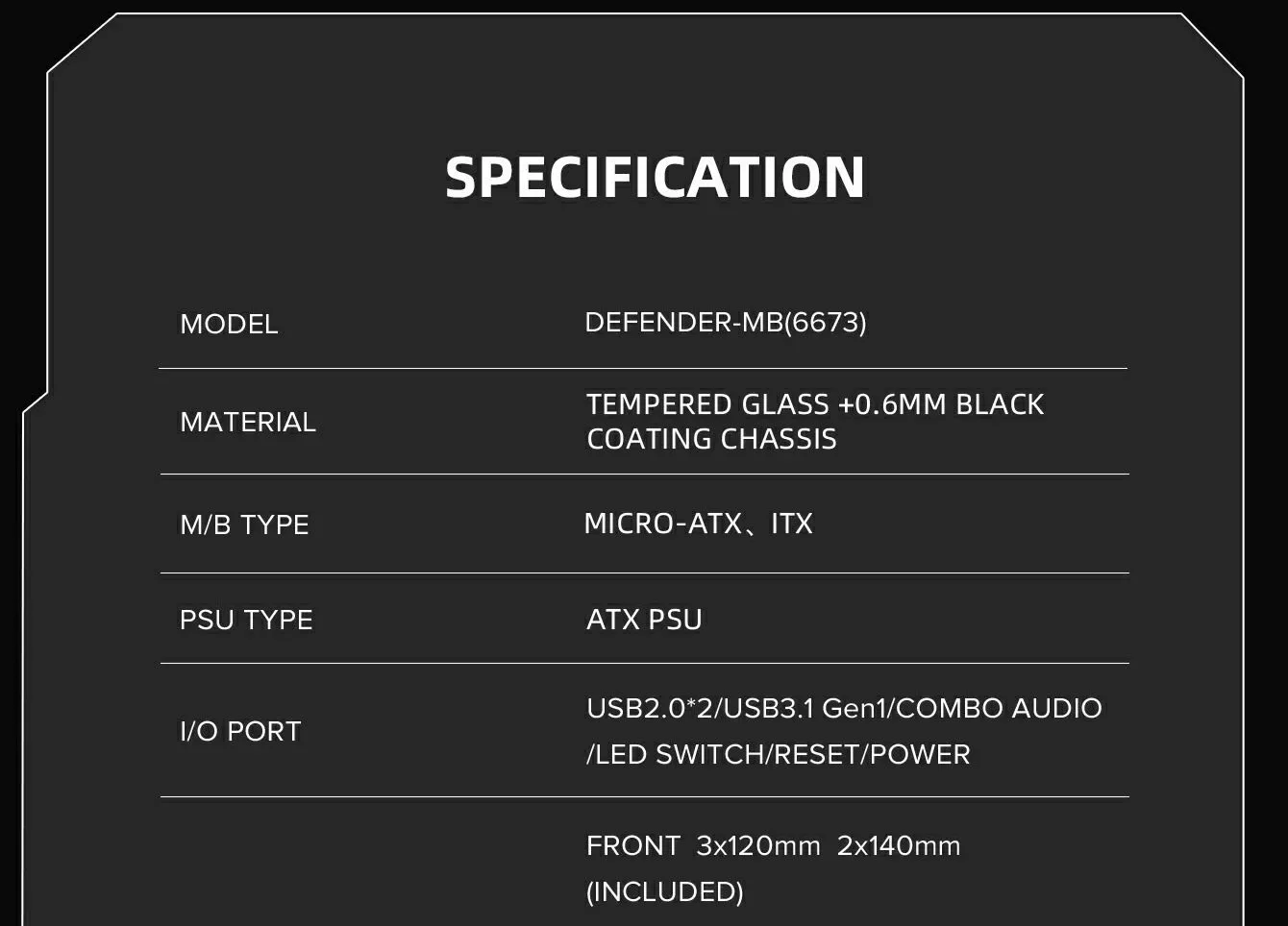 GameMax Defender Mesh Micro-ATX Gaming Case
