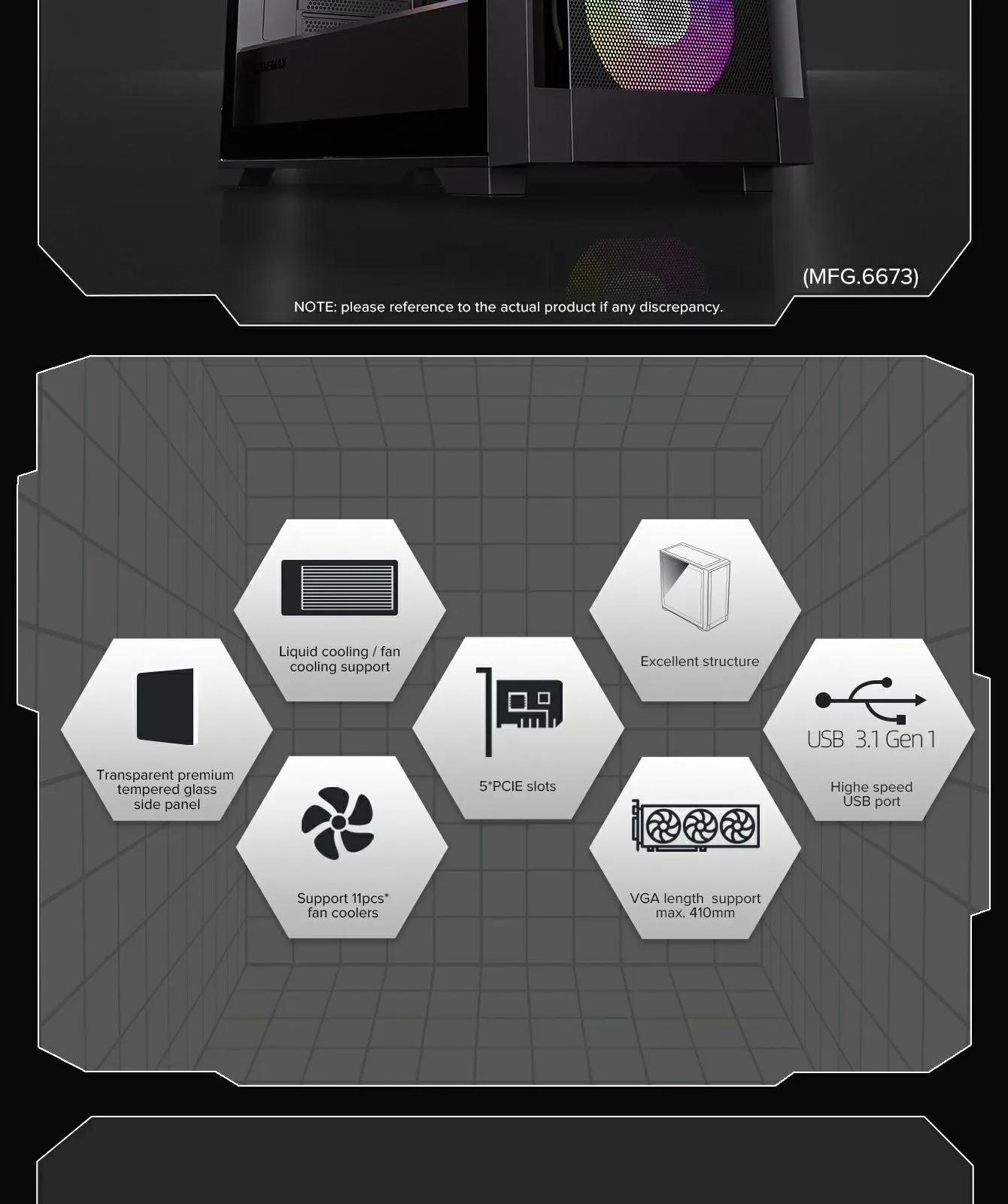 GameMax Defender Mesh Micro-ATX Gaming Case