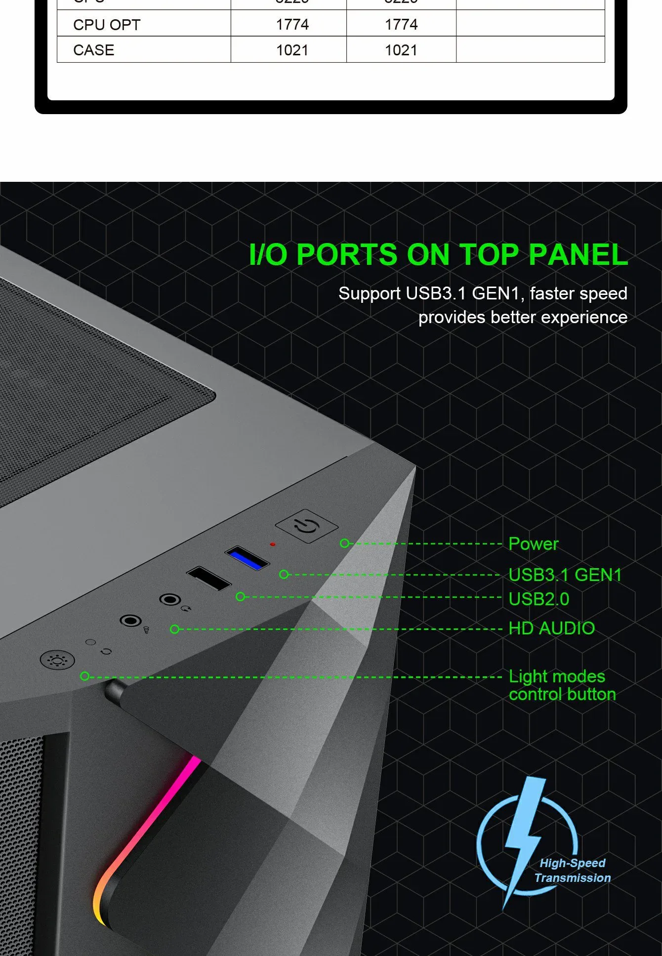 GameMax Diamond COC E-ATX Gaming Case - Black
