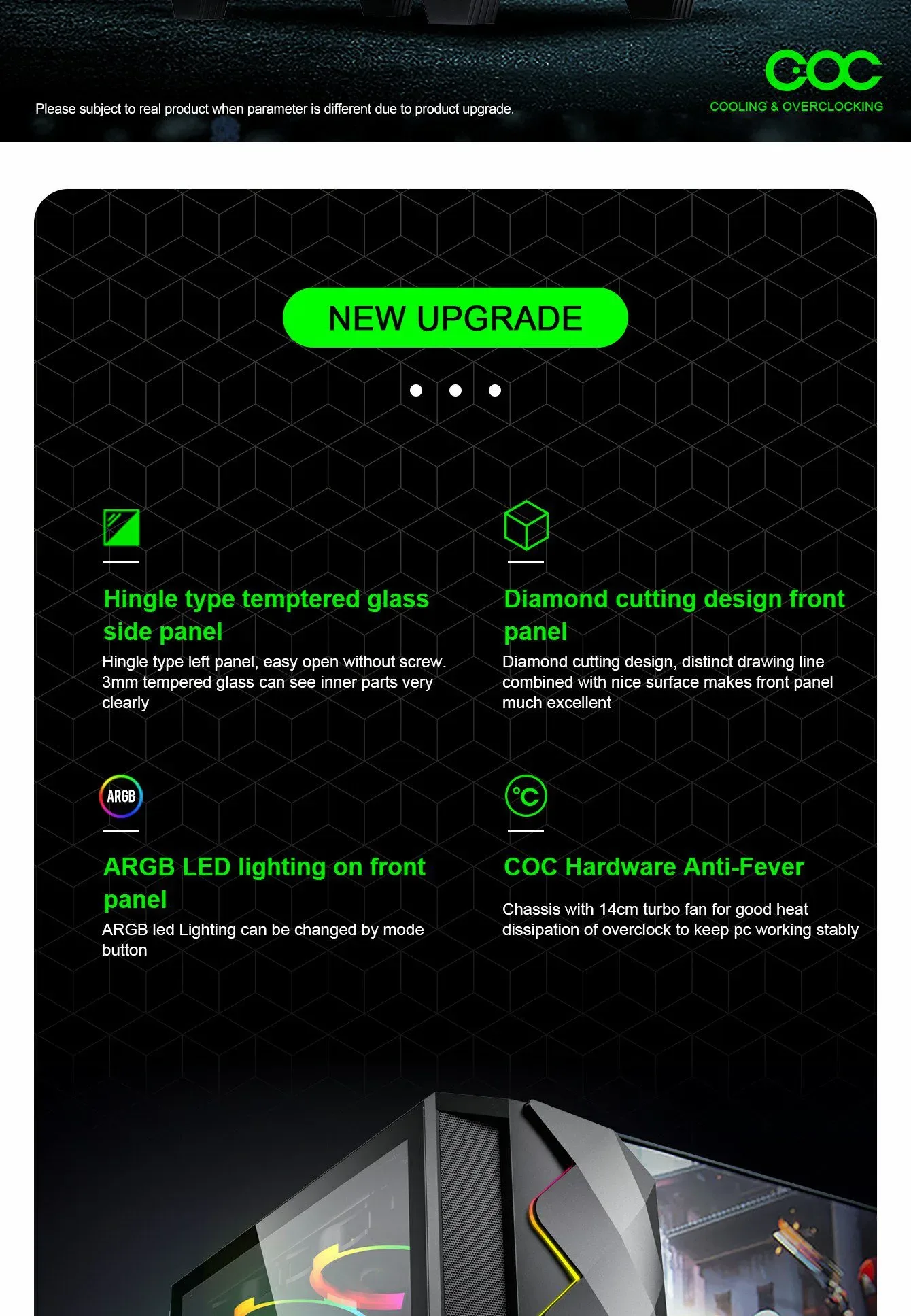 GameMax Diamond COC E-ATX Gaming Case - Black
