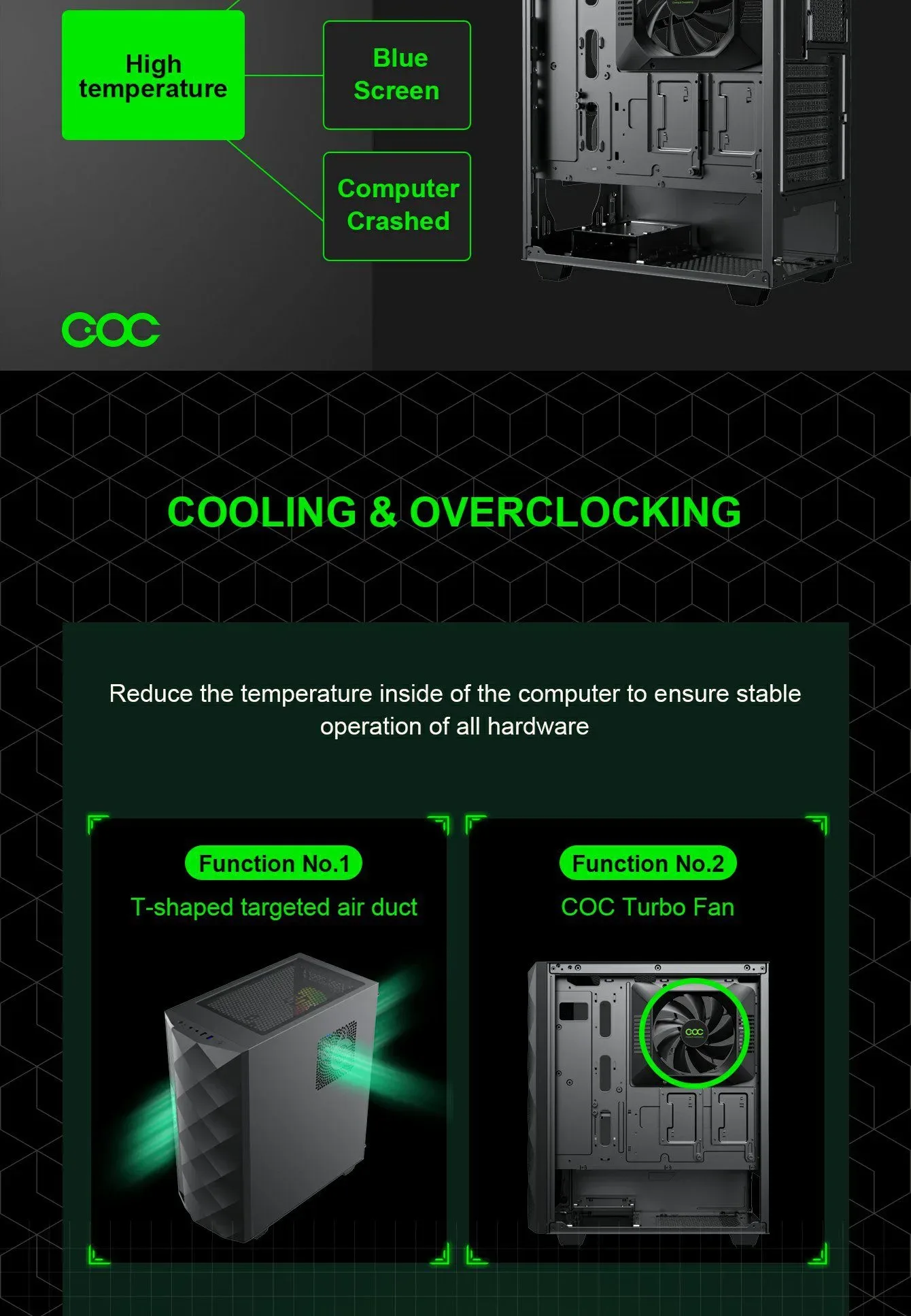 GameMax Diamond COC E-ATX Gaming Case - Black