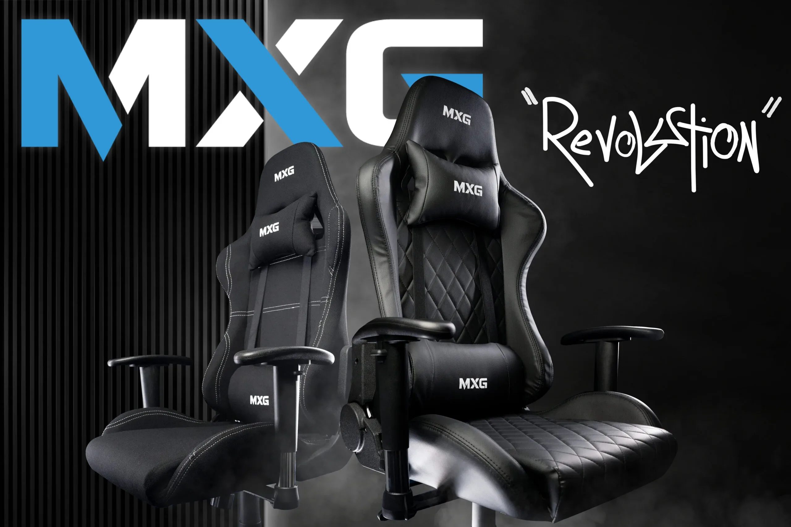 MXG GCH-01 Large Diamond Quilted PU with Headrest and Lumbar Support Gaming Chair Red/Black