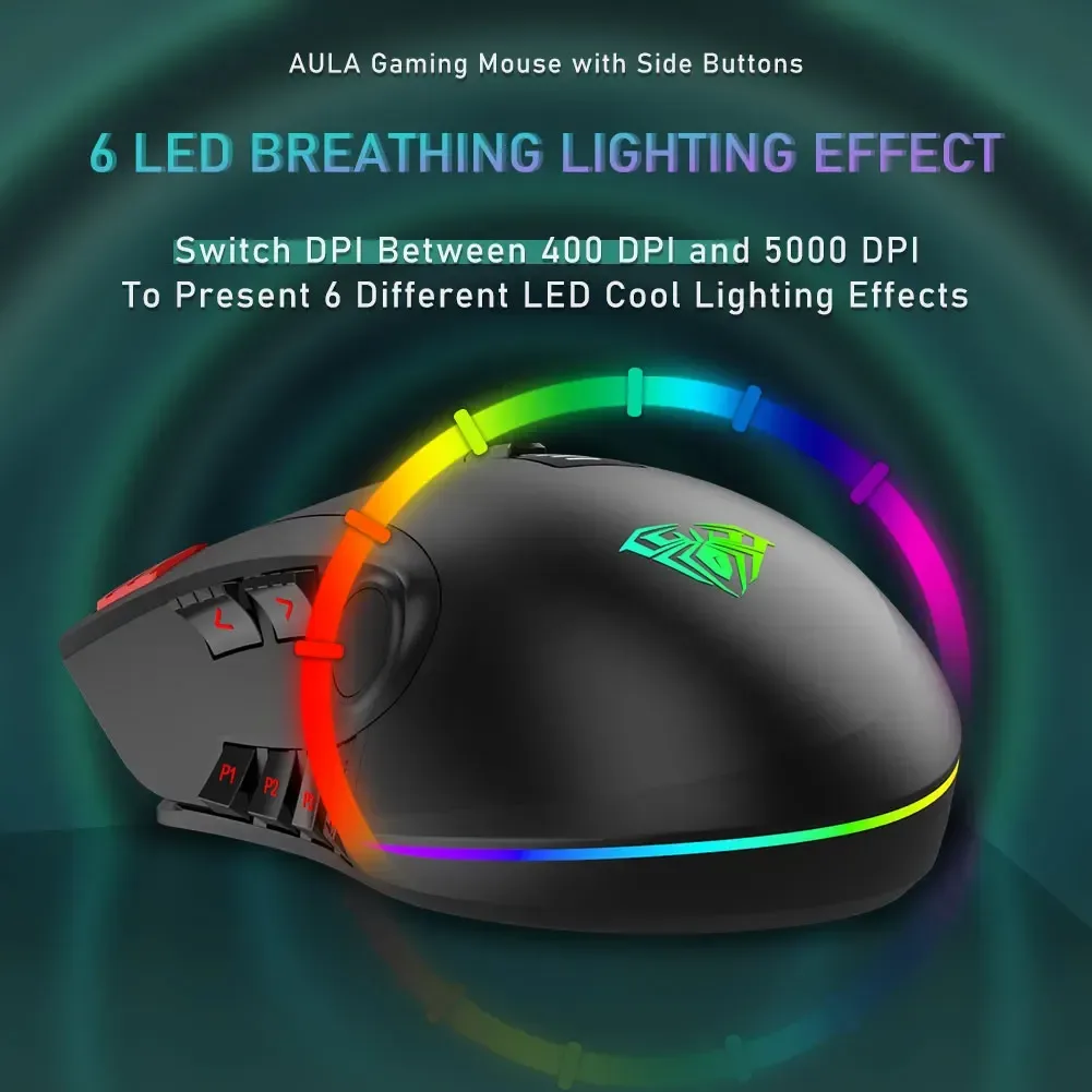 Aula H512 Programming USB Wired Gaming Mouse
