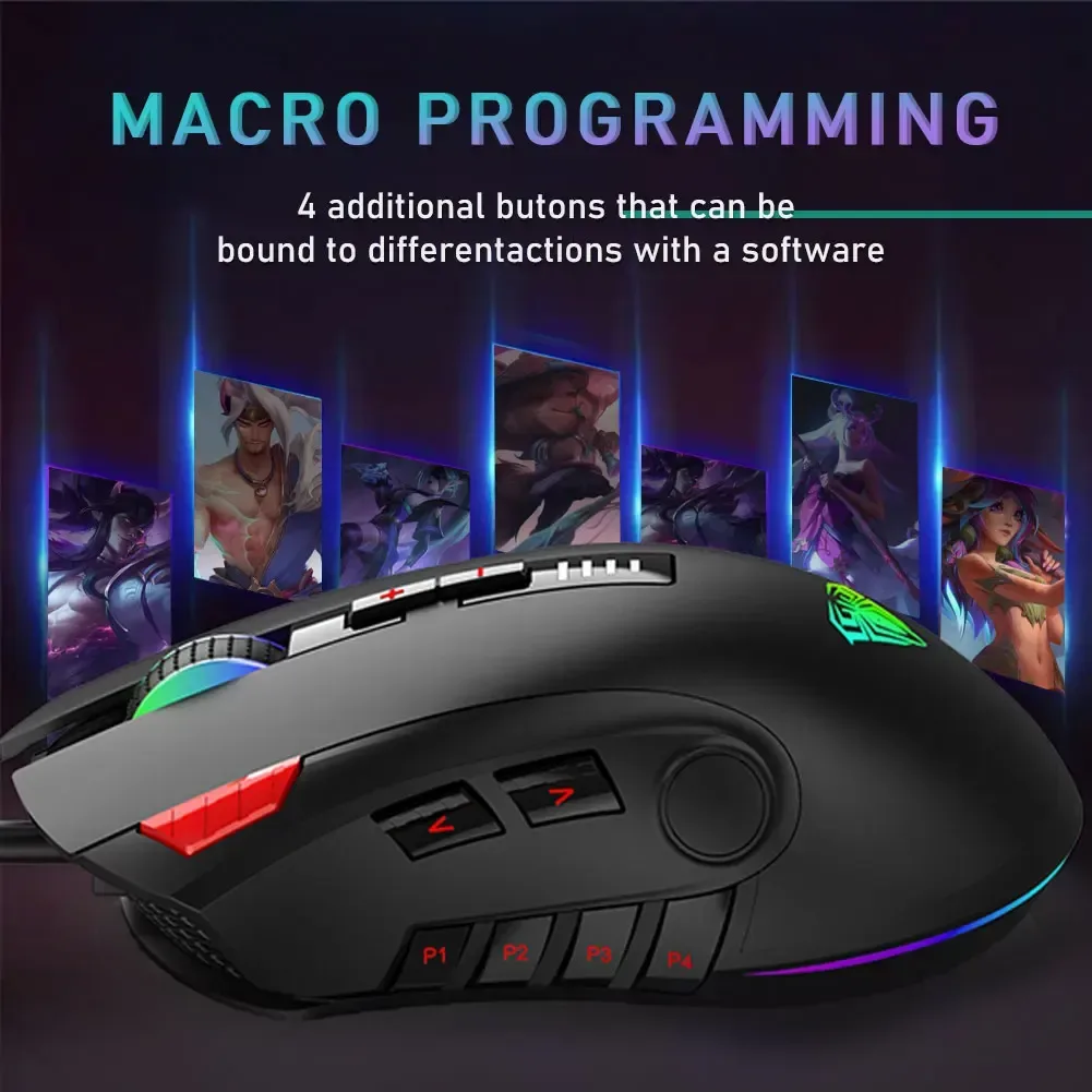 Aula H512 Programming USB Wired Gaming Mouse