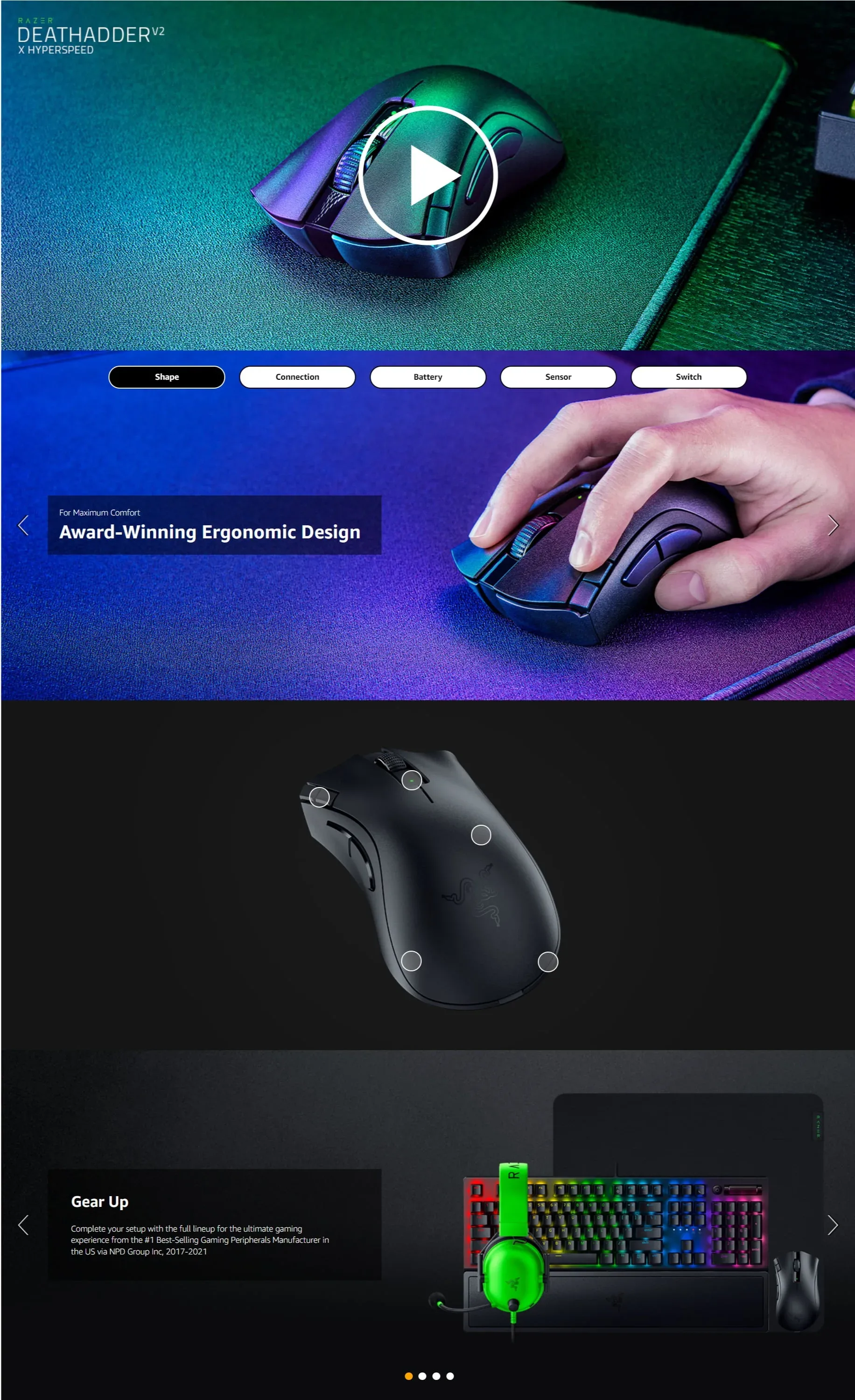 Razer DeathAdder V2 X HYPERSPEED Wireless Gaming Mouse