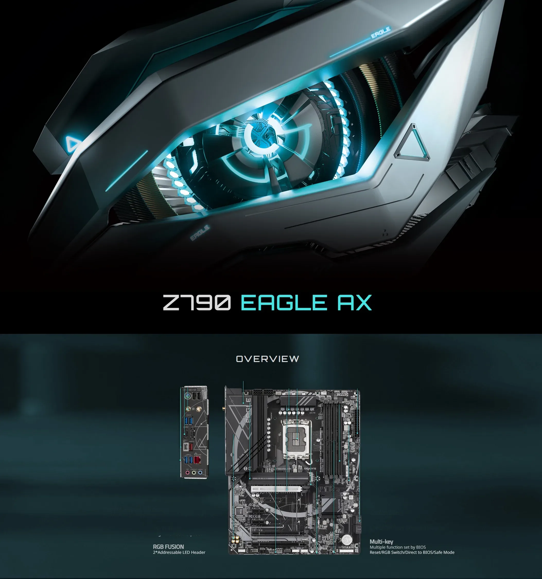 Gigabyte Z790 Eagle AX WIFI DDR5 ATX LGA1700 Gaming Motherboard