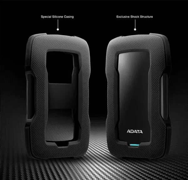 ADATA HD330 1TB AHD330-1TU31-CBK USB 3.1 Shock-Resistant Extra Slim External Hard Drive - Black