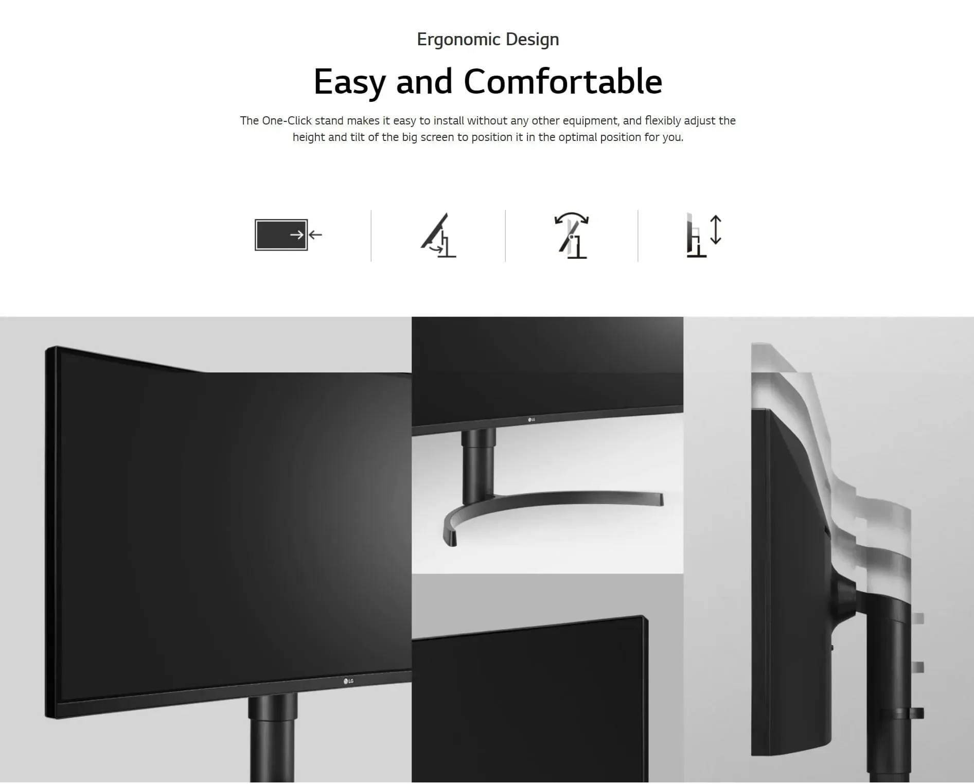 LG 35WN75C 35'' UltraWide™ CURVED QHD 100Hz HDR MONITOR WITH Type-C