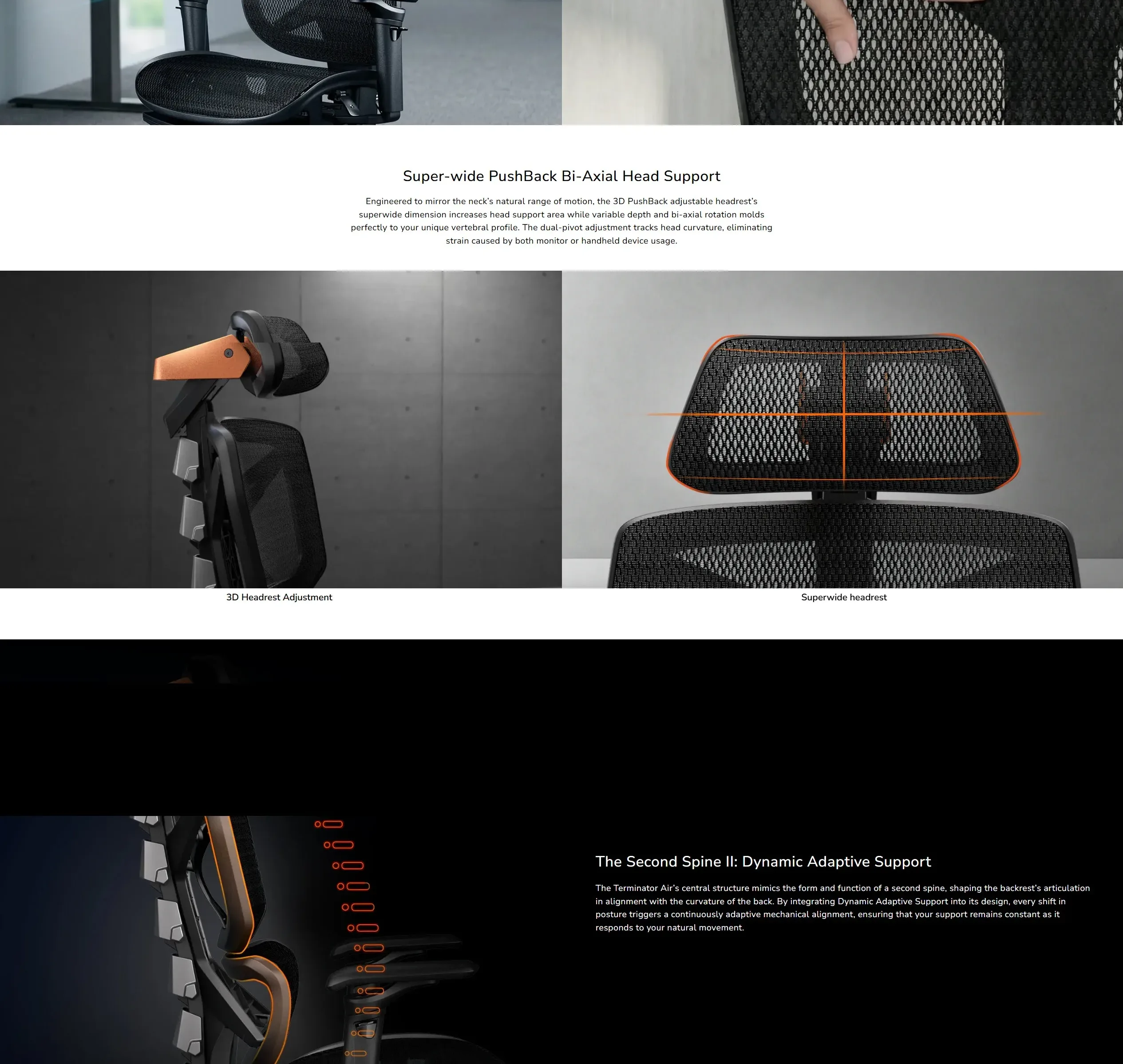 Cougar Terminator Air is a high-end Ergonomic Mesh Gaming Chair - spec 2 - MegaComputer.pk