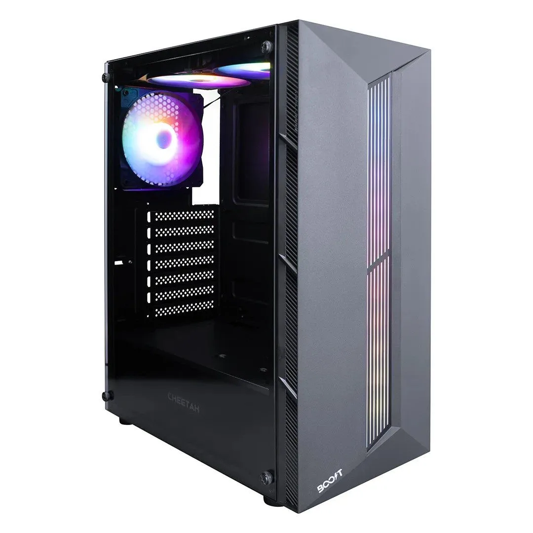 product-117762-1-1 Boost Cheetah With 3 ARGB Fans Gaming Case - Image 1