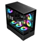 SAMA Neview SV02 ATX Mid Tower Gaming Chassis - Black - Image 4