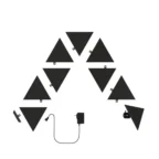 Nanoleaf Shapes Black Triangle LED Wall Lights Smart RGBW Gaming Lights for Room & Modern Decor 16M+ Colors with Music Sync Works with Alexa & Google Assistant, DIY Wall Art (9-Pack Smarter Kit) - Image 3