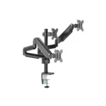 Twisted Minds Premium Triple Monitors Aluminum Pole Mounted Gas Spring Monitor Arm – TM-26-C018P